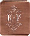 KF - Besonders hübsche alte Monogrammschablone