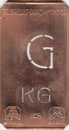 KG - Kleine Monogramm-Schablone in Jugendstil-Schrift