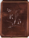 KH - Hübsche, verspielte Monogramm Schablone Blumenumrandung