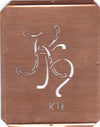 KH - 90 Jahre alte Stickschablone für hübsche Handarbeits Monogramme