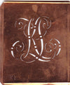 KL - Alte verschlungene Monogramm Stick Schablone