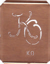KO - 90 Jahre alte Stickschablone für hübsche Handarbeits Monogramme