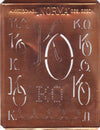 KO - Hübsche alte Monogrammschablone