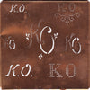 KO - Große Kupfer Schablone mit 7 Variationen