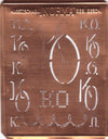 KO - Hübsche alte Monogrammschablone