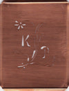 KP - Hübsche, verspielte Monogramm Schablone Blumenumrandung