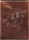 KR - Seltene Stickvorlage - Uralte Wäscheschablone mit Wappen - Medaillon