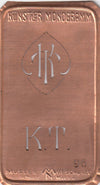 KT - Alte Jugendstil Stickschablone - Medaillon-Design