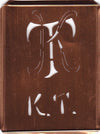 KT - Stickschablone für 2 verschiedene Monogramme