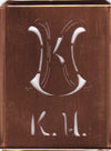 KU - Stickschablone für 2 verschiedene Monogramme