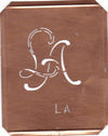 LA - 90 Jahre alte Stickschablone für hübsche Handarbeits Monogramme