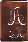 LA - Stickschablone für 2 verschiedene Monogramme