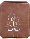 LB - 90 Jahre alte Stickschablone für hübsche Handarbeits Monogramme