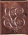 LE - Alte Monogramm Schablone mit nostalgischen Schnörkeln