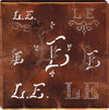 LE - Große Kupfer Schablone mit 7 Variationen