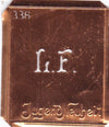 LF - Kleine Monogramm Schablone zum Besticken von Herrenhemden