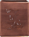 LG - Hübsche, verspielte Monogramm Schablone Blumenumrandung