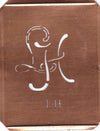 LH - 90 Jahre alte Stickschablone für hübsche Handarbeits Monogramme