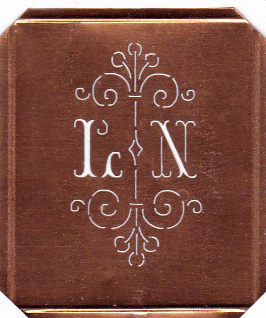 LN - Besonders hübsche alte Monogrammschablone