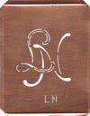 LN - 90 Jahre alte Stickschablone für hübsche Handarbeits Monogramme