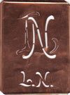 LN - Stickschablone für 2 verschiedene Monogramme