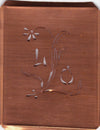 LO - Hübsche, verspielte Monogramm Schablone Blumenumrandung