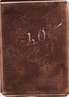 LO - Seltene Stickvorlage - Uralte Wäscheschablone mit Wappen - Medaillon
