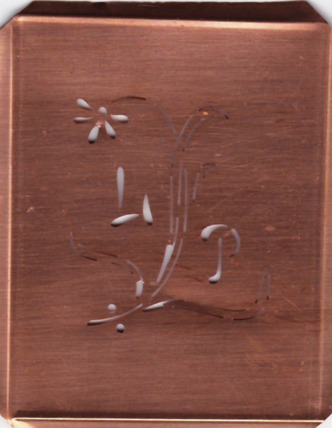 LP - Hübsche, verspielte Monogramm Schablone Blumenumrandung