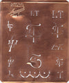 www.knopfparadies.de - LT - Antike Stickschablone aus Kupferblech