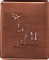 LU - Hübsche, verspielte Monogramm Schablone Blumenumrandung