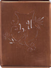 LU - Seltene Stickvorlage - Uralte Wäscheschablone mit Wappen - Medaillon