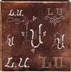 LU - Große Kupfer Schablone mit 7 Variationen