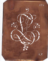 LZ - Alte Monogramm Schablone mit Schnörkeln