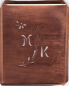 MK - Hübsche, verspielte Monogramm Schablone Blumenumrandung