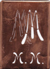 MM - Stickschablone für 2 verschiedene Monogramme