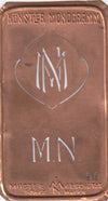 MN - Alte Jugendstil Stickschablone - Medaillon-Design