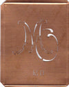 MO - 90 Jahre alte Stickschablone für hübsche Handarbeits Monogramme