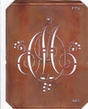 MO - Alte Monogramm Schablone mit Schnörkeln