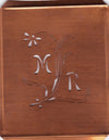 MR - Hübsche, verspielte Monogramm Schablone Blumenumrandung