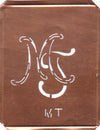 MT - 90 Jahre alte Stickschablone für hübsche Handarbeits Monogramme