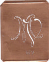 MV - 90 Jahre alte Stickschablone für hübsche Handarbeits Monogramme