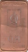 OA - Alte Jugendstil Stickschablone - Medaillon-Design