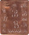 www.knopfparadies.de - OB - Antike Stickschablone aus Kupferblech