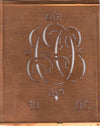 OC - Alte Monogrammschablone aus Kupfer