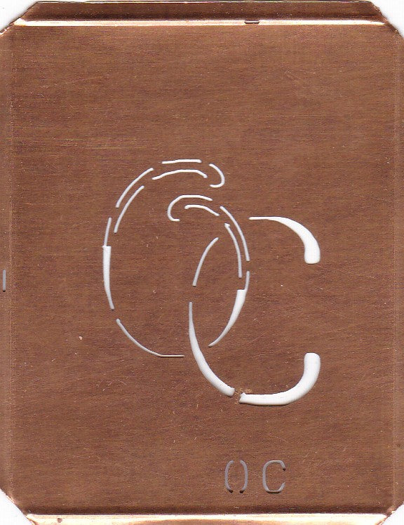 OC - 90 Jahre alte Stickschablone für hübsche Handarbeits Monogramme