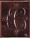 OC - Alte Monogramm Schablone mit nostalgischen Schnörkeln