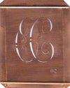 OC - Hübsche alte Kupfer Schablone mit 3 Monogramm-Ausführungen