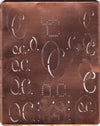 OC - Große attraktive Kupferschablone mit vielen Monogrammen