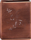 OD - Hübsche, verspielte Monogramm Schablone Blumenumrandung