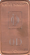 OD - Alte Jugendstil Stickschablone - Medaillon-Design